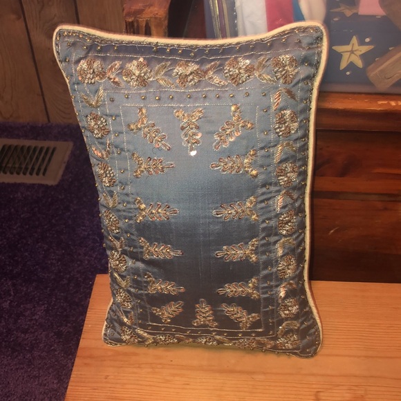 Sparkly Small Accent Pillow with Beads from Pottery Barn San Francisco, Ca. - Picture 5 of 9